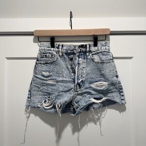 PacSun Light Blue Distressed Jean Shorts
